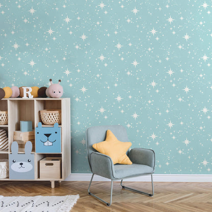 Advantage World of Imagination Twinkle Wallpaper - Light Blue