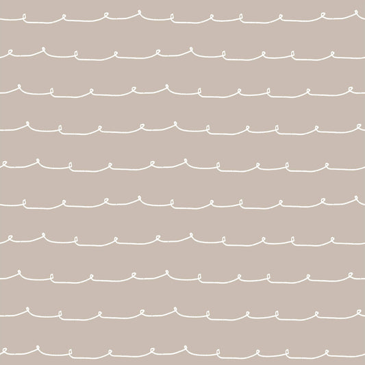 Advantage World of Imagination Wiggle Line Wallpaper - Taupe