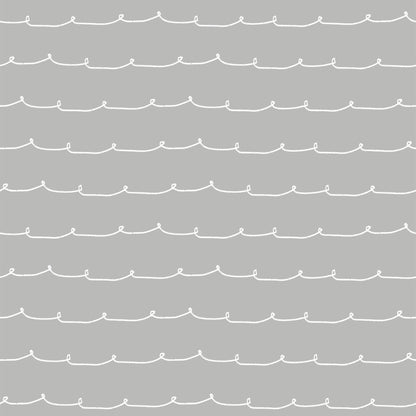 Advantage World of Imagination Wiggle Line Wallpaper - Grey