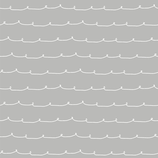 Advantage World of Imagination Wiggle Line Wallpaper - Grey
