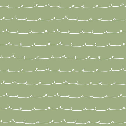 Advantage World of Imagination Wiggle Line Wallpaper - Green