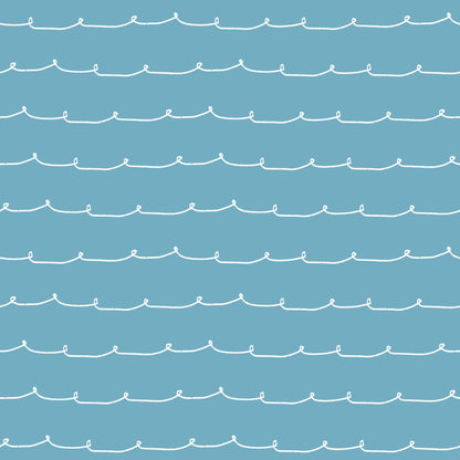 Advantage World of Imagination Wiggle Line Wallpaper - Blue