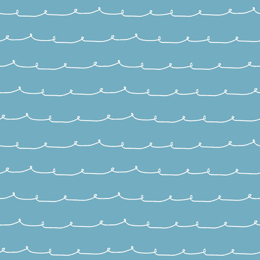 Advantage World of Imagination Wiggle Line Wallpaper - Blue