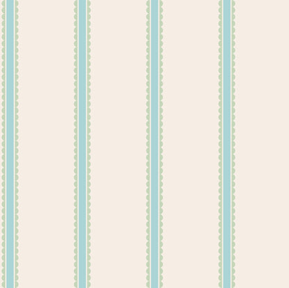 Advantage World of Imagination Bobbin Stripe Wallpaper - Aqua