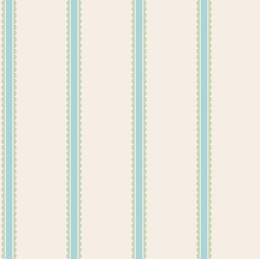 Advantage World of Imagination Bobbin Stripe Wallpaper - Aqua