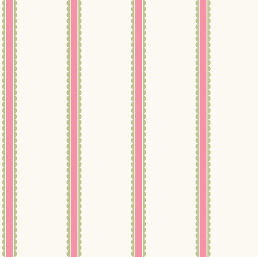 Advantage World of Imagination Bobbin Stripe Wallpaper - Fuchsia