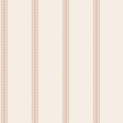 Advantage World of Imagination Bobbin Stripe Wallpaper - Pink