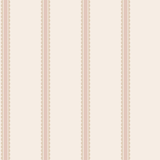 Advantage World of Imagination Bobbin Stripe Wallpaper - Pink