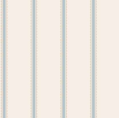 Advantage World of Imagination Bobbin Stripe Wallpaper - Light Blue
