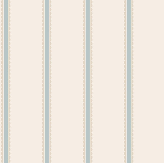 Advantage World of Imagination Bobbin Stripe Wallpaper - Light Blue
