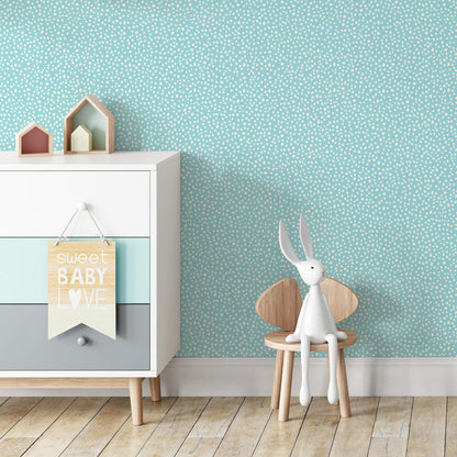 Advantage World of Imagination Dotty Wallpaper - Light Blue