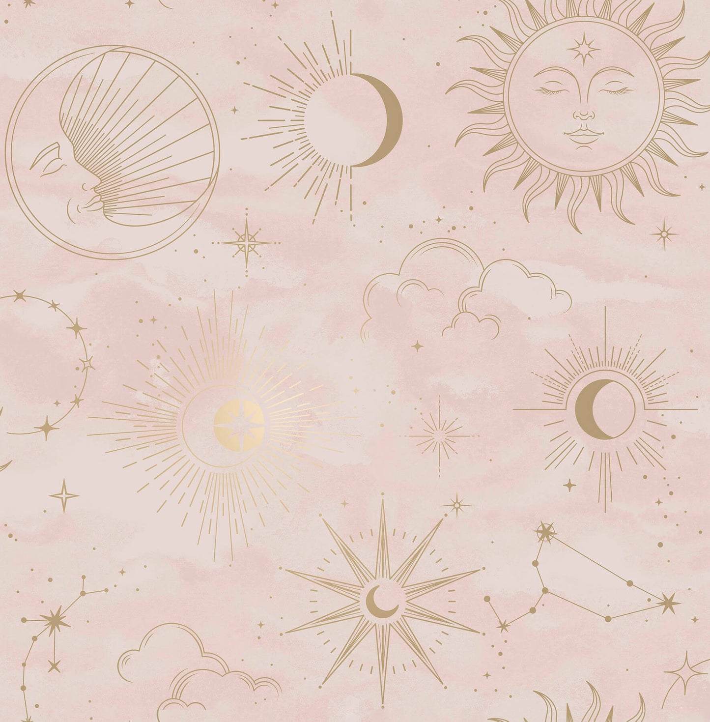 Advantage World of Imagination Celestial Wallpaper - Pink