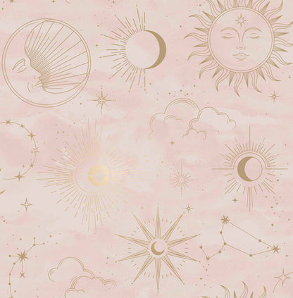 Advantage World of Imagination Celestial Wallpaper - Pink