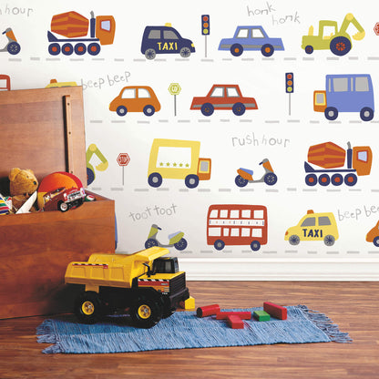 Advantage World of Imagination Road Traffic Wallpaper - Multi