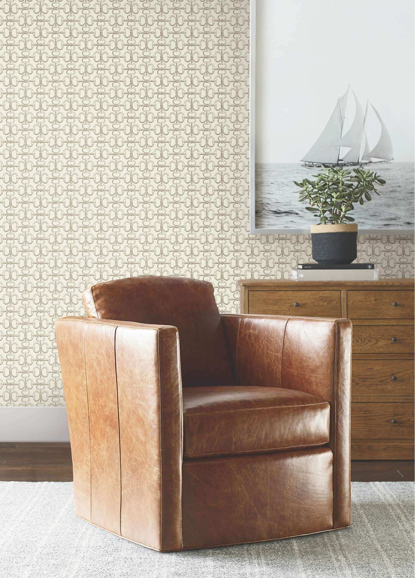 Ronald Redding Private Reserve Polo Wallpaper - Beige
