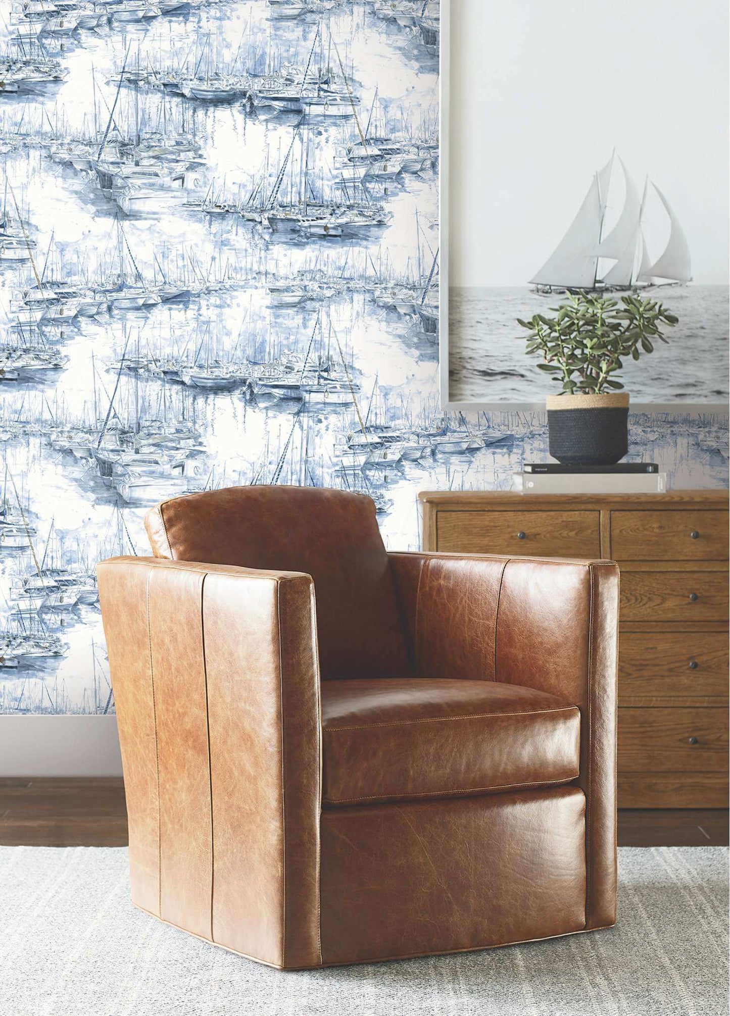 Ronald Redding Private Reserve Yacht Club Wallpaper - Blue
