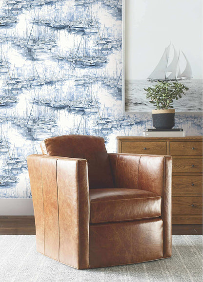 Ronald Redding Private Reserve Yacht Club Wallpaper - Blue