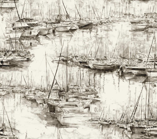 Ronald Redding Private Reserve Yacht Club Wallpaper - Taupe