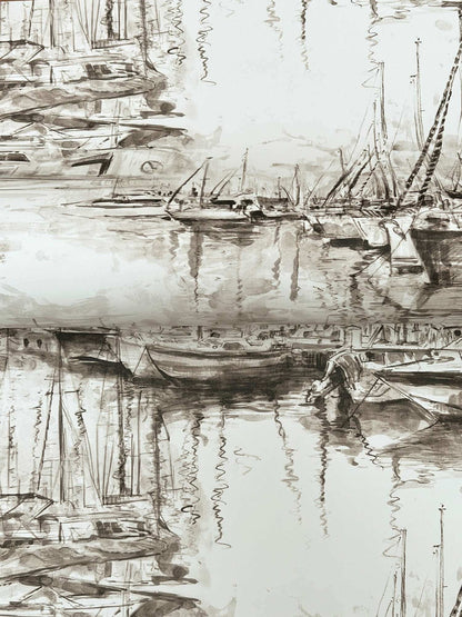 Ronald Redding Private Reserve Yacht Club Wallpaper - Taupe