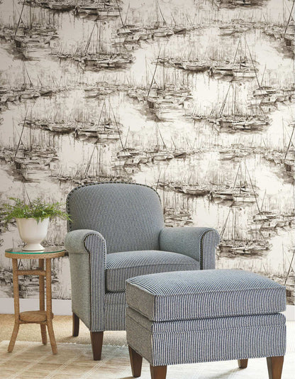 Ronald Redding Private Reserve Yacht Club Wallpaper - Taupe