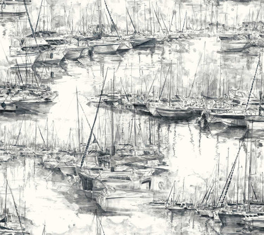 Ronald Redding Private Reserve Yacht Club Wallpaper - Charcoal