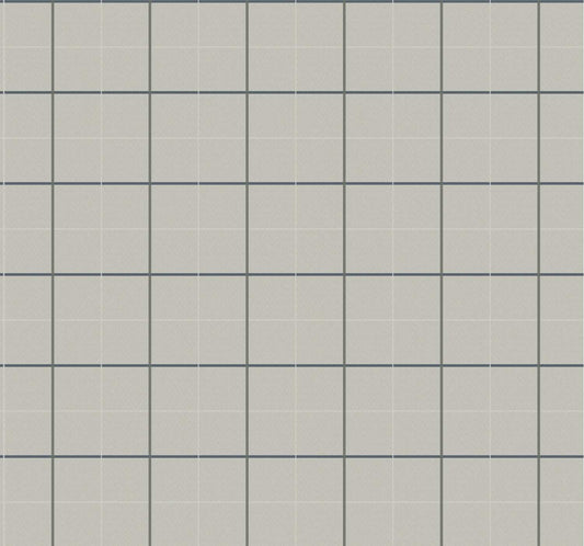 Ronald Redding Private Reserve Tattersall Wallpaper - Gray