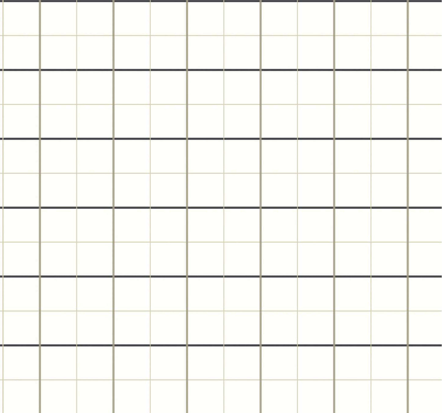Ronald Redding Private Reserve Tattersall Plaid Wallpaper Sample - White