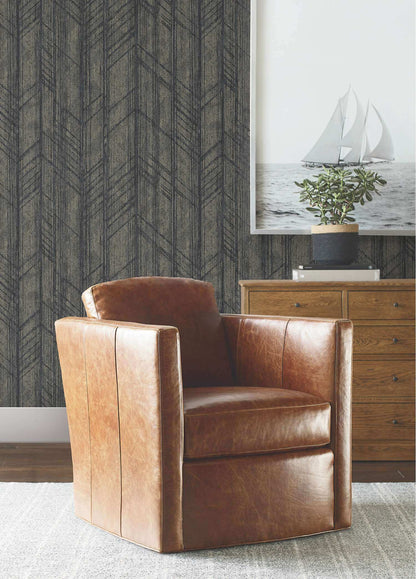 Ronald Redding Private Reserve Winthrop Wallpaper - Slate