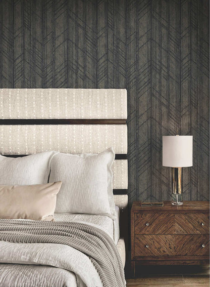 Ronald Redding Private Reserve Winthrop Wallpaper - Slate
