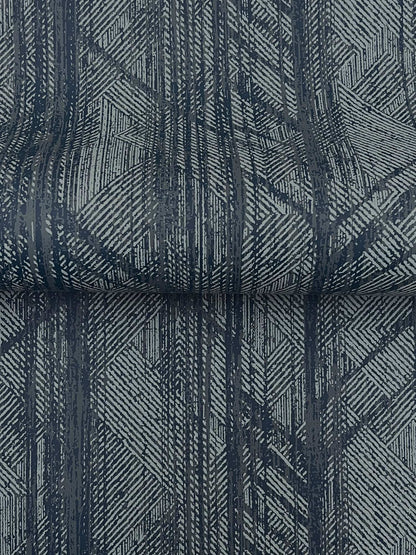 Ronald Redding Private Reserve Winthrop Wallpaper Sample - Navy