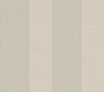 Ronald Redding Private Reserve Archer Stripe Wallpaper Sample - Taupe