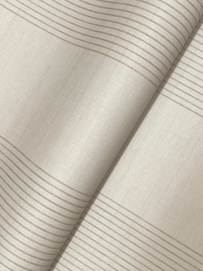 Ronald Redding Private Reserve Archer Stripe Wallpaper Sample - Taupe