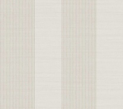 Ronald Redding Private Reserve Archer Stripe Wallpaper Sample - Light Gray