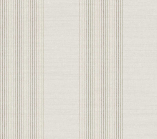 Ronald Redding Private Reserve Archer Stripe Wallpaper - Light Gray
