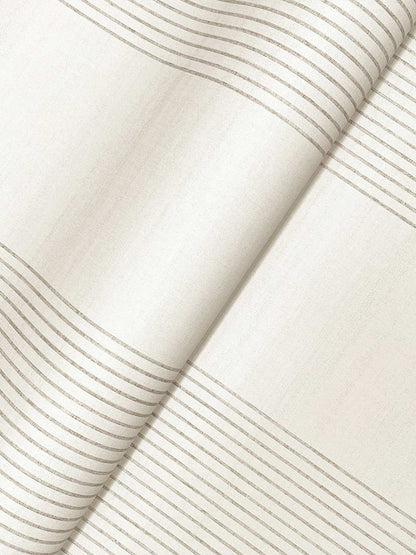 Ronald Redding Private Reserve Archer Stripe Wallpaper Sample - Light Gray