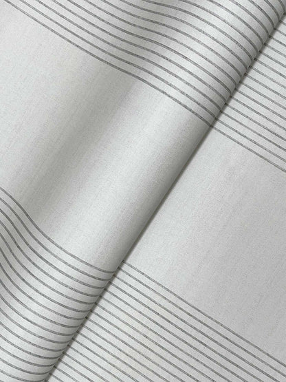 Ronald Redding Private Reserve Archer Stripe Wallpaper - Gray