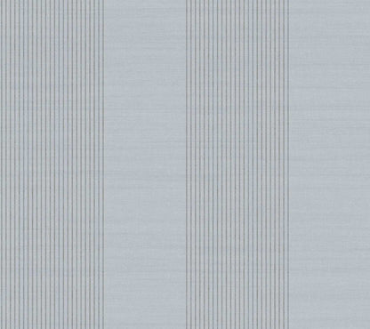 Ronald Redding Private Reserve Archer Stripe Wallpaper Sample - Blue
