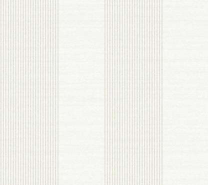 Ronald Redding Private Reserve Archer Stripe Wallpaper - White