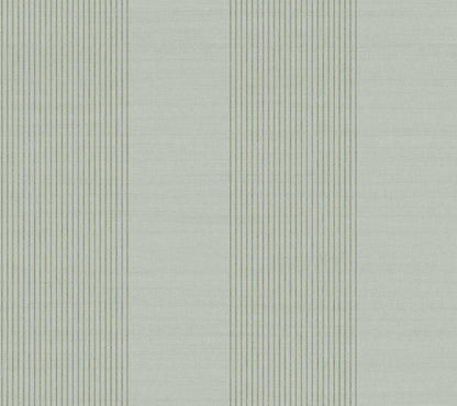 Ronald Redding Private Reserve Archer Stripe Wallpaper - Sage
