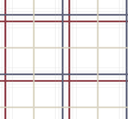 Ronald Redding Private Reserve Lakeside Plaid Wallpaper - Red