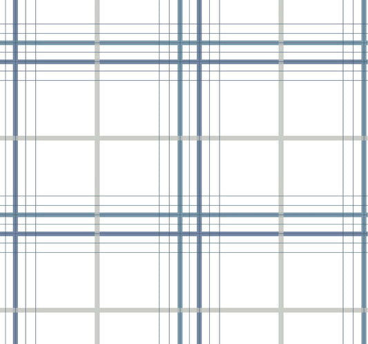 Ronald Redding Private Reserve Lakeside Plaid Wallpaper - Blue