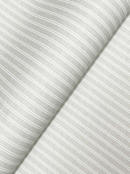 Ronald Redding Private Reserve Ticking Stripe Wallpaper Sample - Gray