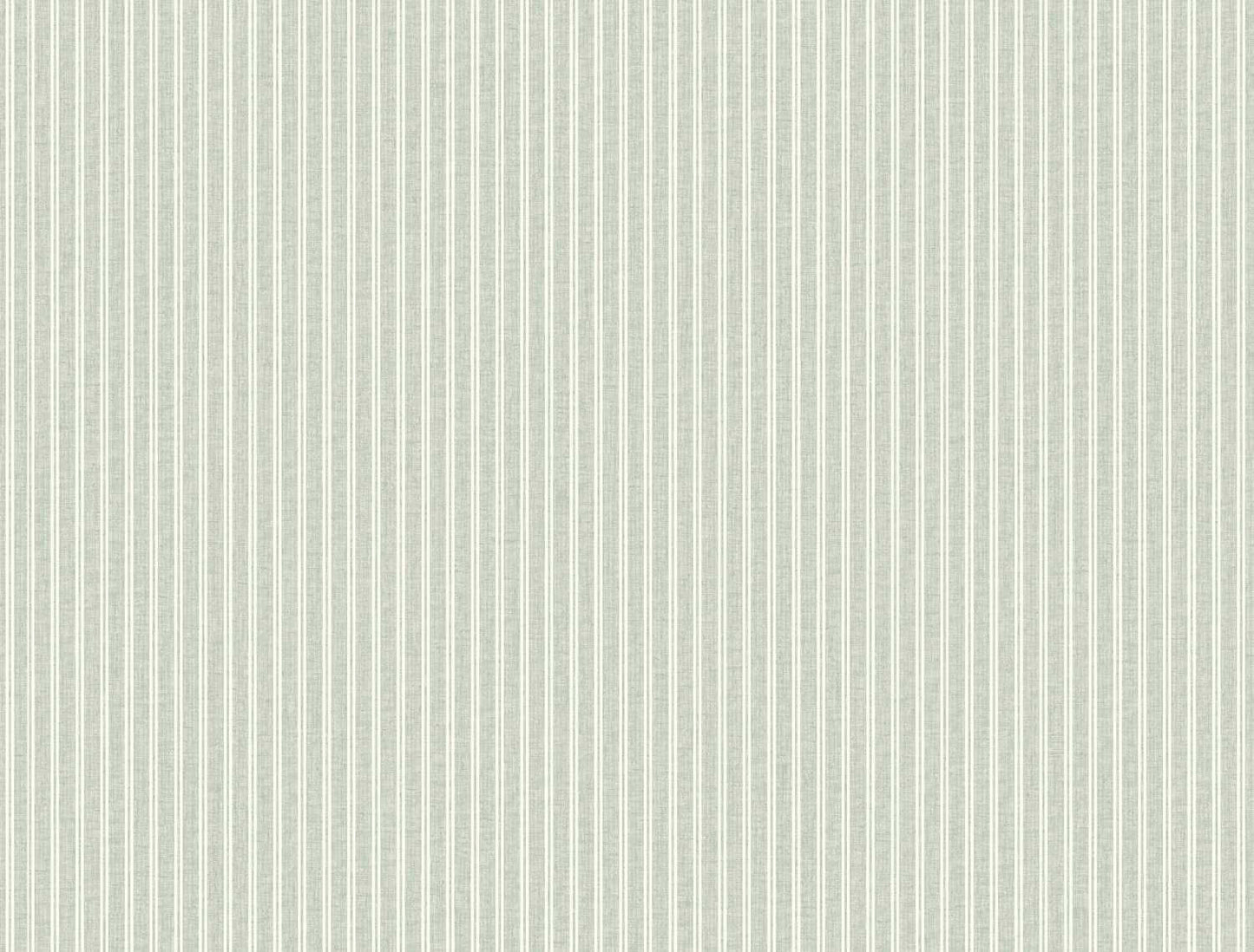 Ronald Redding Private Reserve Ticking Stripe Wallpaper - Sage