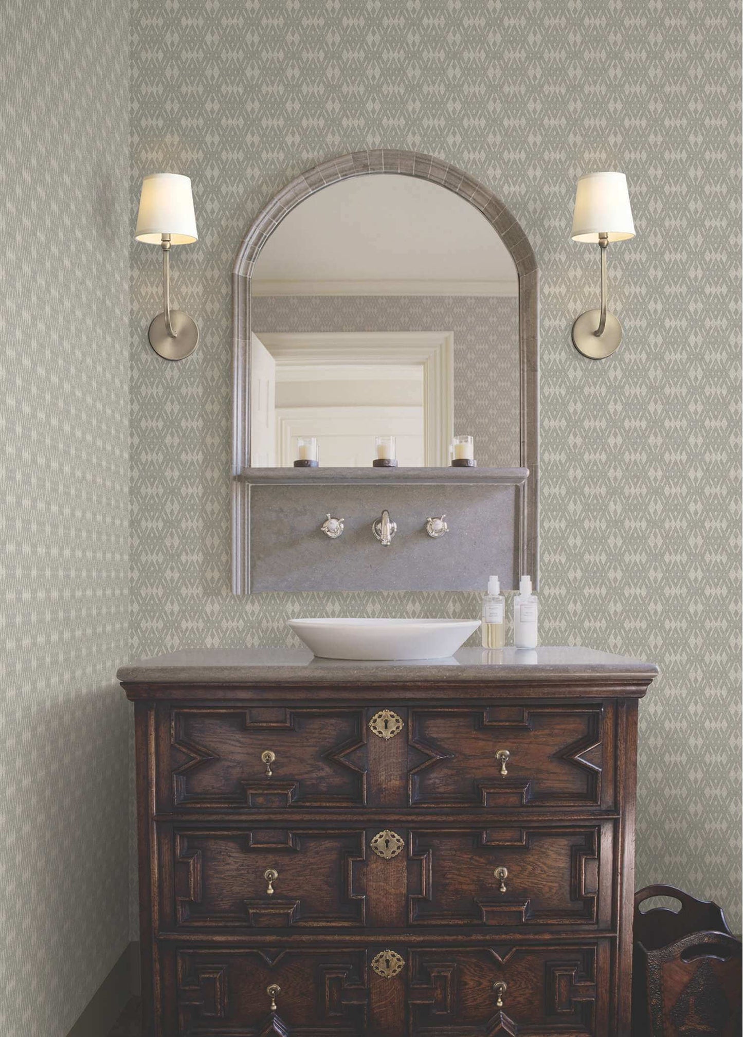 Ronald Redding Private Reserve Radcliffe Wallpaper - Grey