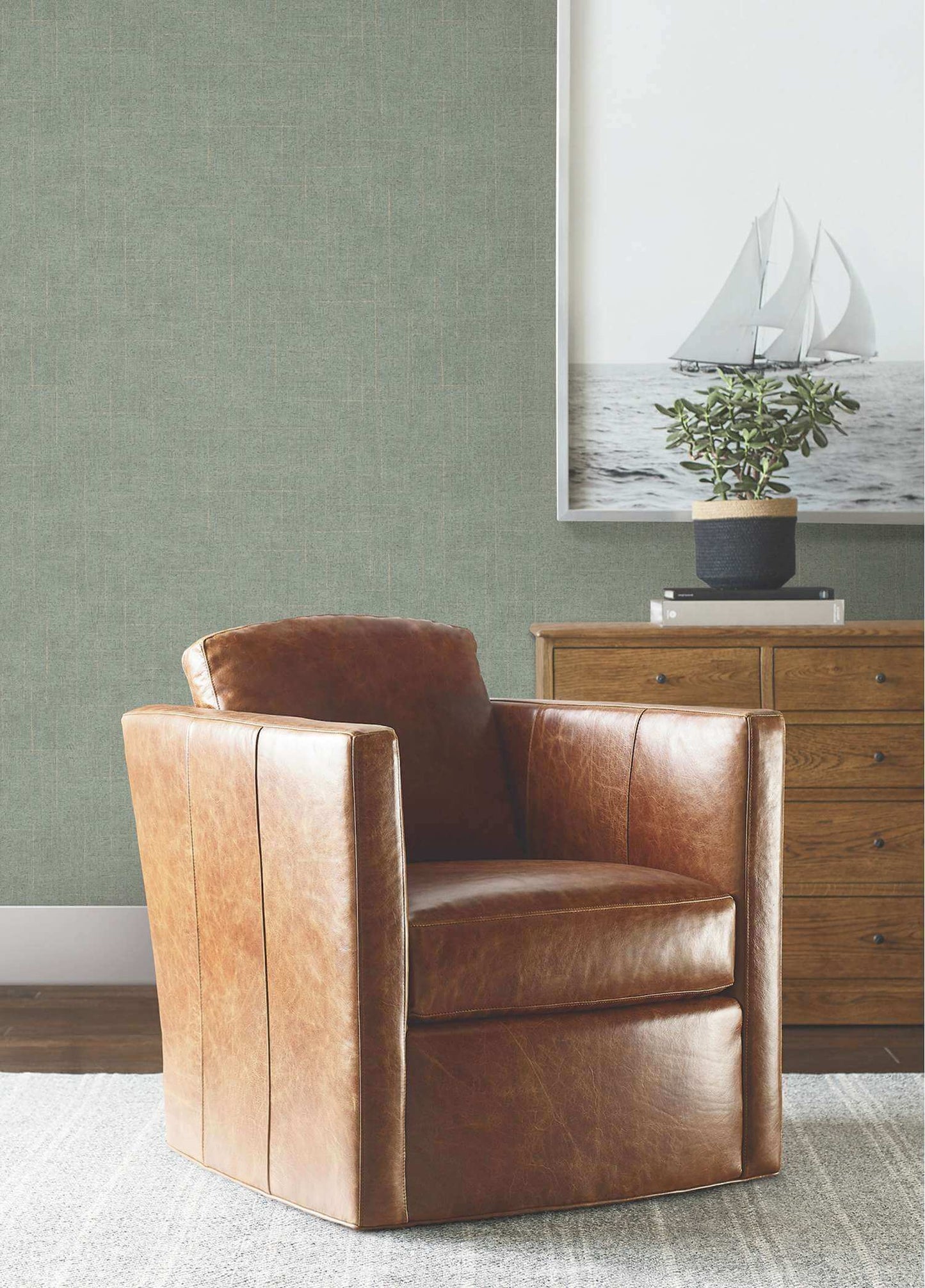 Ronald Redding Private Reserve Saratoga Wallpaper - Jade