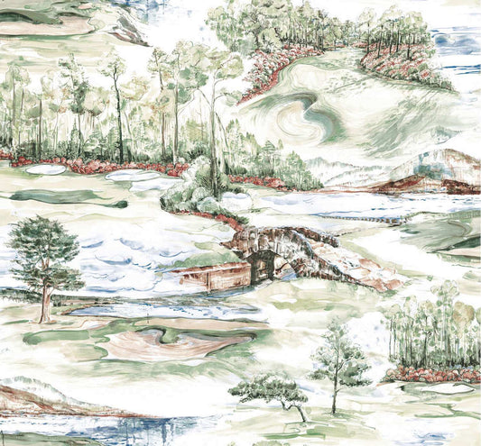 Ronald Redding Private Reserve Hole In One Wallpaper - Multicolor