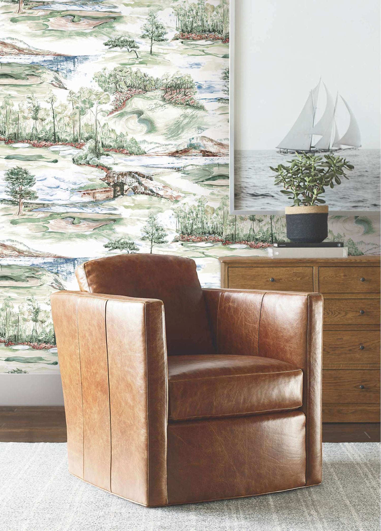 Ronald Redding Private Reserve Hole In One Wallpaper - Multicolor
