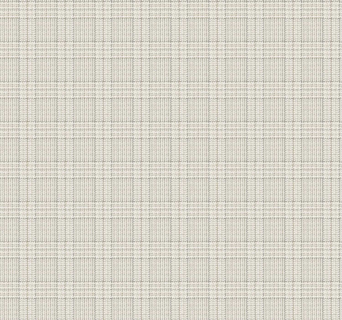 Ronald Redding Private Reserve Harrington Plaid Wallpaper - Neutral