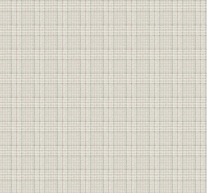 Ronald Redding Private Reserve Harrington Plaid Wallpaper - Neutral