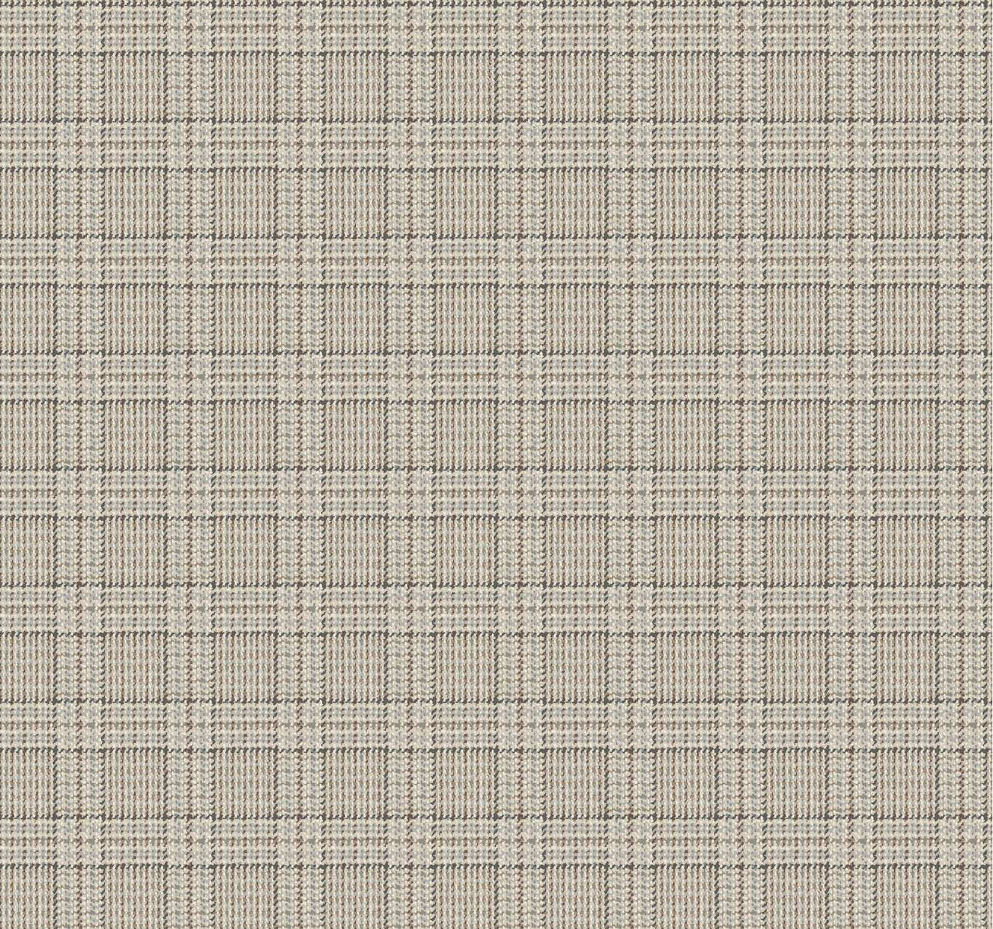 Ronald Redding Private Reserve Harrington Plaid Wallpaper Sample - Light Brown